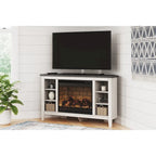 Arlenbry 48 Corner TV Stand with Electric Fireplace - 48W x 15.75D x 28.5H