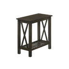 Joya Farmhouse 12-inch Faux Marble 1-Shelf Side Table by