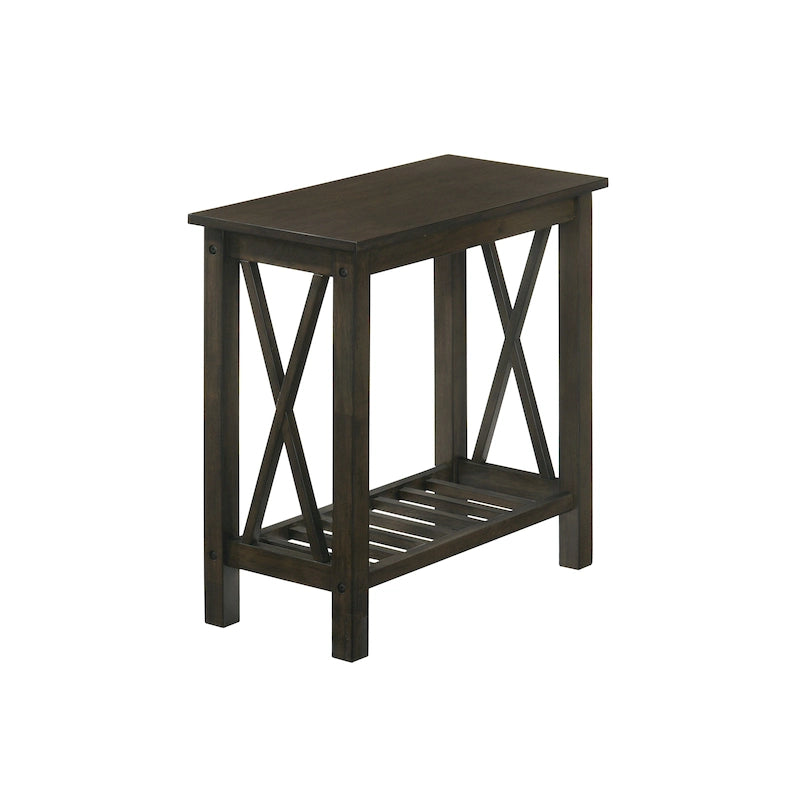 Joya Farmhouse 12-inch Faux Marble 1-Shelf Side Table by