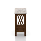 Joya Farmhouse 12-inch Faux Marble 1-Shelf Side Table by