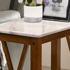 Joya Farmhouse 12-inch Faux Marble 1-Shelf Side Table by