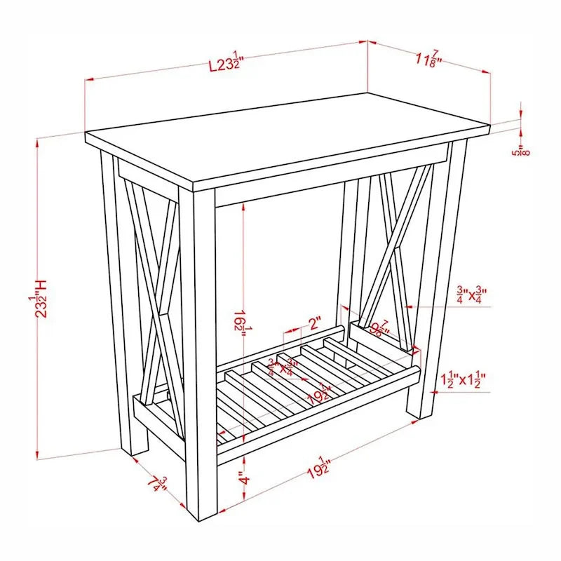Joya Farmhouse 12-inch Faux Marble 1-Shelf Side Table by