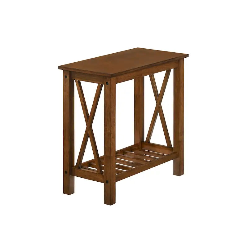 Joya Farmhouse 12-inch Faux Marble 1-Shelf Side Table by