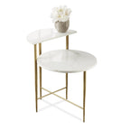 Steve Silver Parkes White Marble Top Accent Table