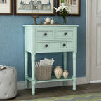 Nestfair Narrow Console Table with 3 Drawers and Shelf
