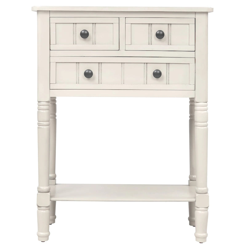 Nestfair Narrow Console Table with 3 Drawers and Shelf