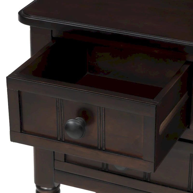 Nestfair Narrow Console Table with 3 Drawers and Shelf