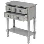 Nestfair Narrow Console Table with 3 Drawers and Shelf