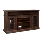 Entertainment Console with Open and Closed Storage Space
