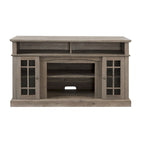 Entertainment Console with Open and Closed Storage Space