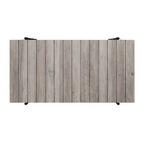 Hyssop Farmhouse Steel 2-Piece Coffee Table Set with Shelf by