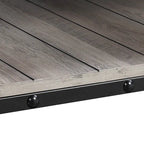 Hyssop Farmhouse Steel 2-Piece Coffee Table Set with Shelf by