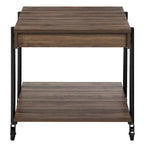 Hyssop Farmhouse Steel 2-Piece Coffee Table Set with Shelf by