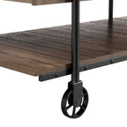 Hyssop Farmhouse Steel 2-Piece Coffee Table Set with Shelf by