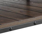 Hyssop Farmhouse Steel 2-Piece Coffee Table Set with Shelf by
