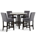 New Classic Furniture Reginald 5-Piece Round Counter Set