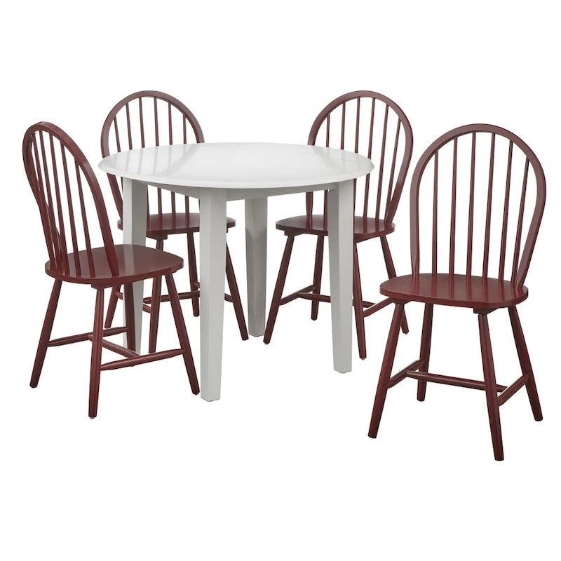 Simple Living Rollo Solid Wood 5-piece Drop-Leaf Dining Set