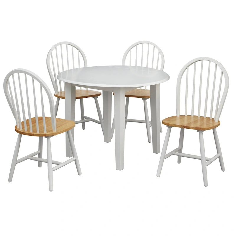 Simple Living Rollo Solid Wood 5-piece Drop-Leaf Dining Set