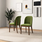 Bellar Mid Century Modern Linen/Velvet Dining Chair (Set of 2)