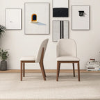 Bellar Mid Century Modern Linen/Velvet Dining Chair (Set of 2)