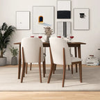 Bellar Mid Century Modern Linen/Velvet Dining Chair (Set of 2)