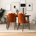 Bellar Mid Century Modern Linen/Velvet Dining Chair (Set of 2)