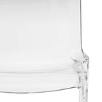 Stackable Acrylic Minimalist Plastic Dining Chair Modern Full Back Transparent Accent Side Chair for Kitchen Set of 2