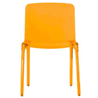 Stackable Acrylic Minimalist Plastic Dining Chair Modern Full Back Transparent Accent Side Chair for Kitchen Set of 2