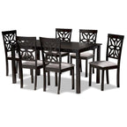 Dallas Modern and Contemporary Wood 7-Piece Dining Set