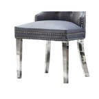 Best Quality Furniture 7-Piece Stainless Steel Nailhead Trim Dining Set