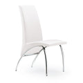 Hamil Leatherette Dining Chair with Chrome Legs Set of 2