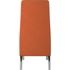 Hamil Leatherette Dining Chair with Chrome Legs Set of 2