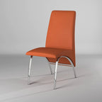 Hamil Leatherette Dining Chair with Chrome Legs Set of 2