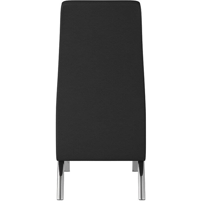 Hamil Leatherette Dining Chair with Chrome Legs Set of 2