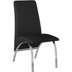 Hamil Leatherette Dining Chair with Chrome Legs Set of 2