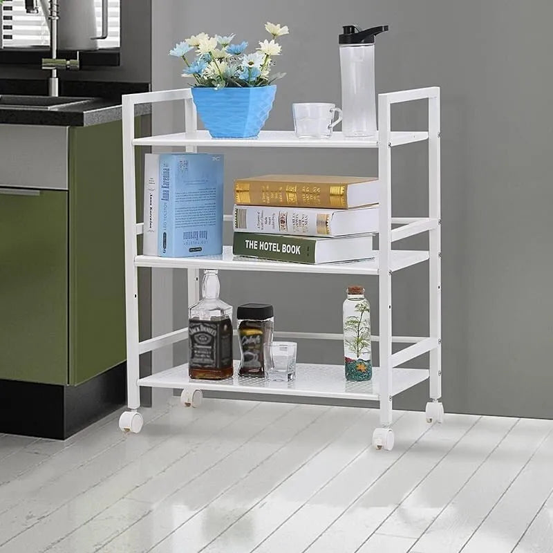 3- OR 4-tier Wheeled Steel Kitchen Island Cart