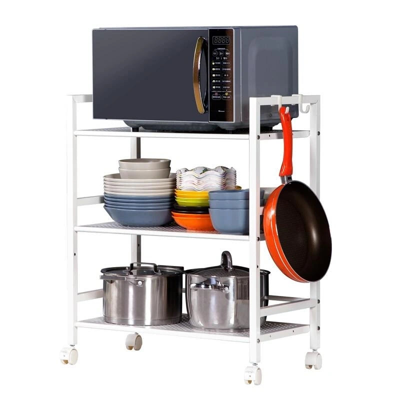 3- OR 4-tier Wheeled Steel Kitchen Island Cart