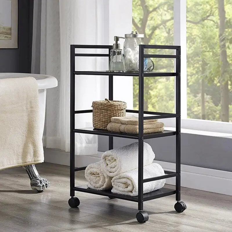 3- OR 4-tier Wheeled Steel Kitchen Island Cart