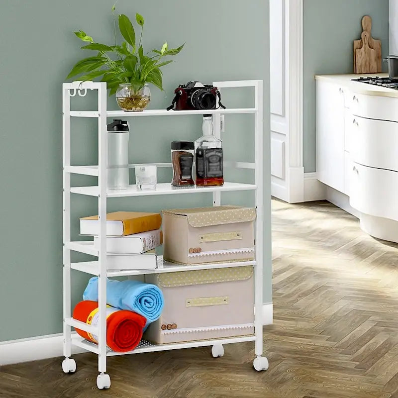 3- OR 4-tier Wheeled Steel Kitchen Island Cart