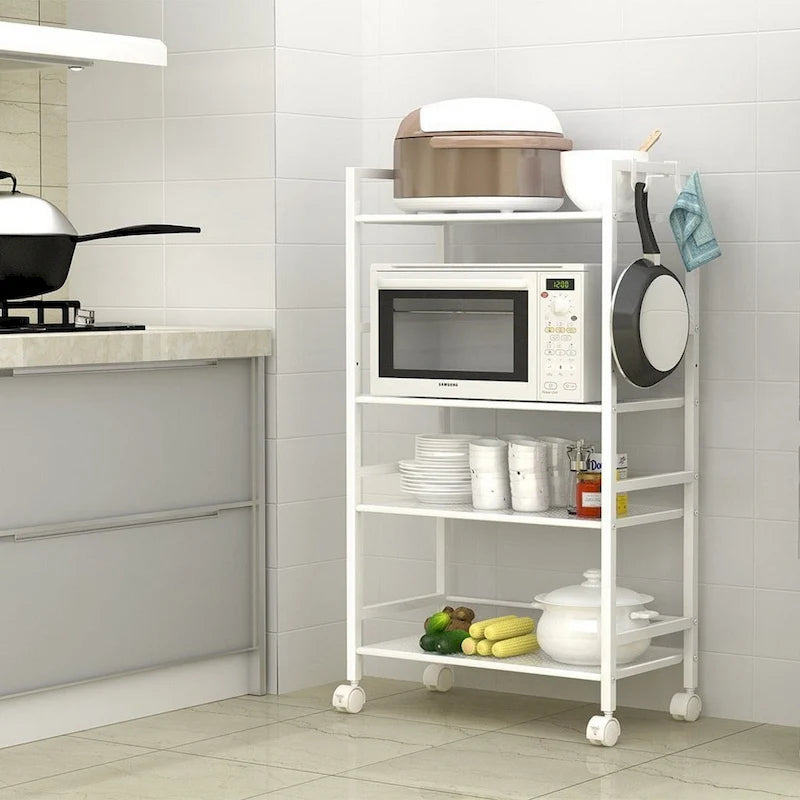 3- OR 4-tier Wheeled Steel Kitchen Island Cart