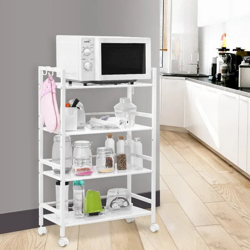 3- OR 4-tier Wheeled Steel Kitchen Island Cart