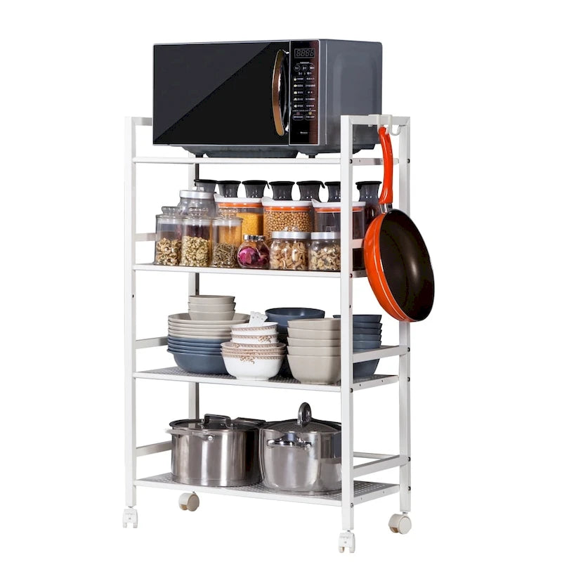 3- OR 4-tier Wheeled Steel Kitchen Island Cart
