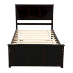 Merax Twin Size Platform Bed with Trundle
