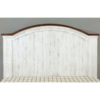 Ynez Farmhouse White Pine 3-Piece Panel Bedroom Set with USB Port by