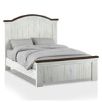 Ynez Farmhouse White Pine 3-Piece Panel Bedroom Set with USB Port by