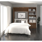 Cielo Full Murphy Bed and Shelving Unit with Drawers by