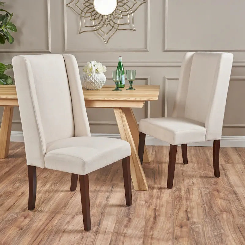 Rory Contemporary Fabric Wingback Dining Chair (Set of 2) by 