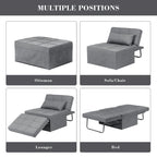 Zenova 4-1 Adjustable Sleeper Sofa Chair with Ottoman, Sofa Bed ,Couch Bed