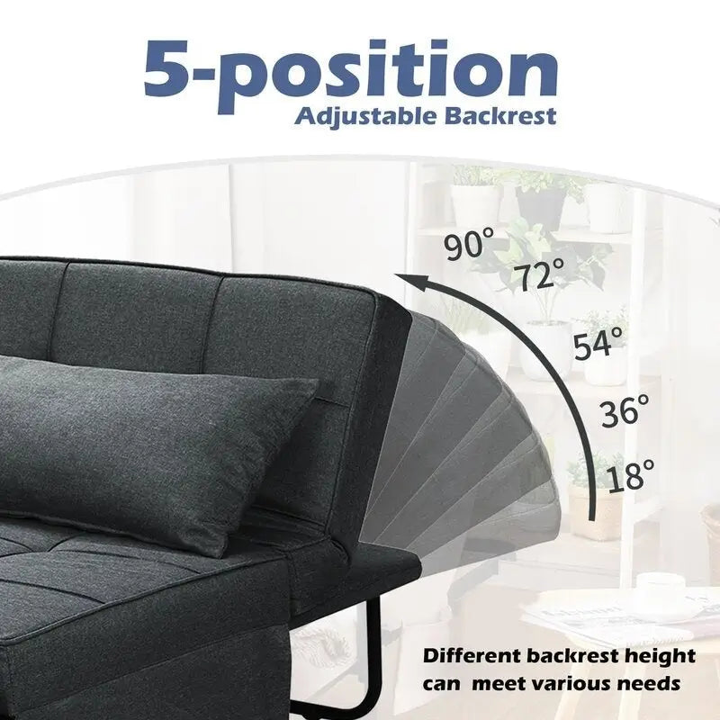 Zenova 4-1 Adjustable Sleeper Sofa Chair with Ottoman, Sofa Bed ,Couch Bed