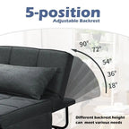 Zenova 4-1 Adjustable Sleeper Sofa Chair with Ottoman, Sofa Bed ,Couch Bed